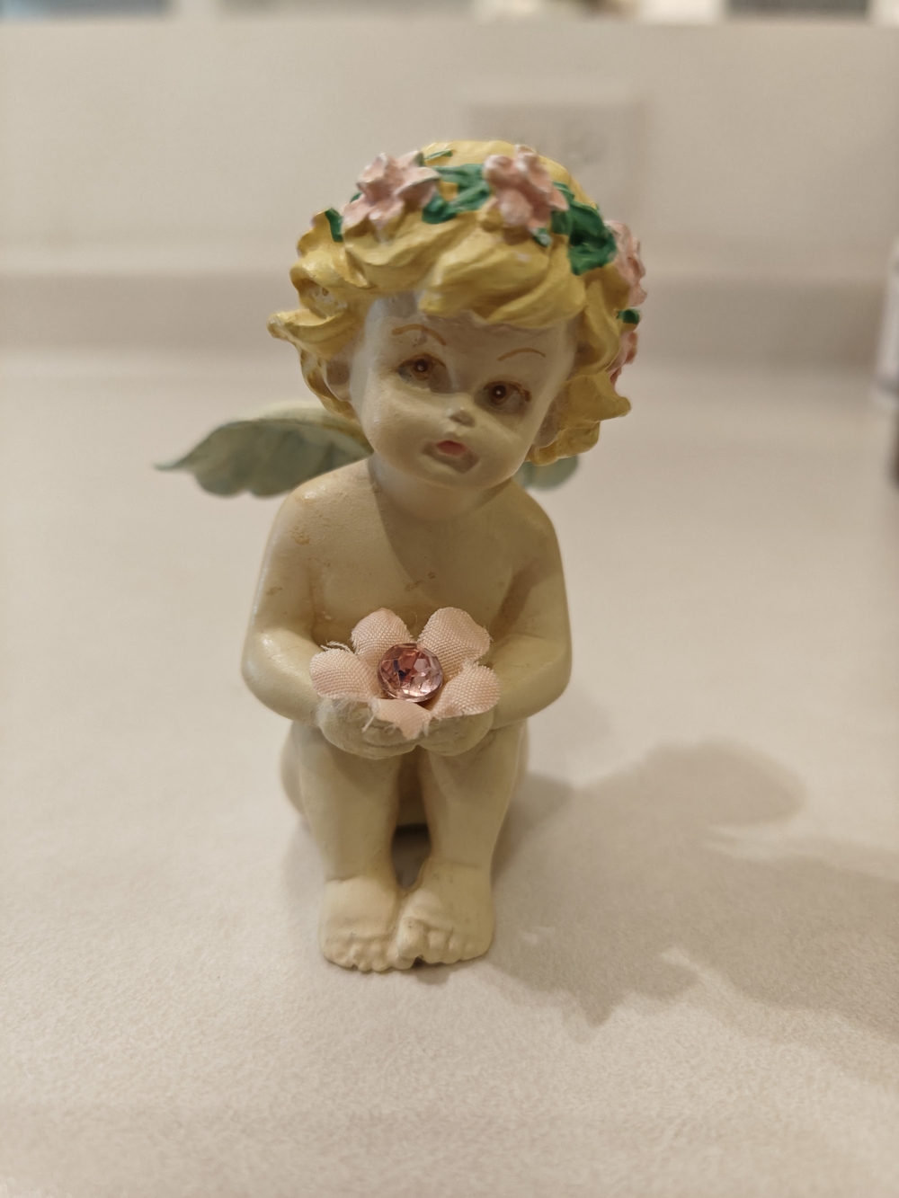 Russ Berrie & Co "Little Bit Of Heaven" Series Cherub Angel Figurine